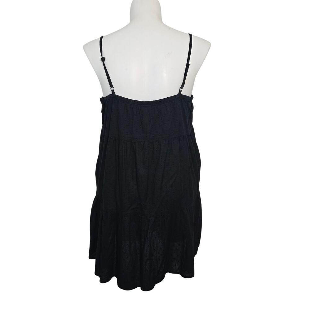 Old Navy Sleeveless Tiered Dobby Swing black cami dress sz L - Picture 3 of 8